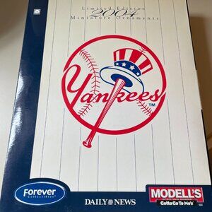 NY YANKEES LIMITED EDTION MINATURE ORNAMENTS 2004 BRAND NEW IN BOX